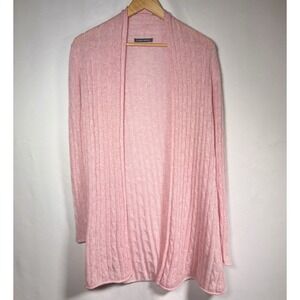 Claudia Nichole Sweater Womens XS Cashmere Open Cardigan Quiet Luxury Cable Knit